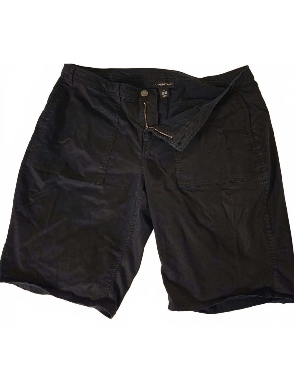 Lane Bryant Black Cotton Blend Bermuda Shorts Size 22